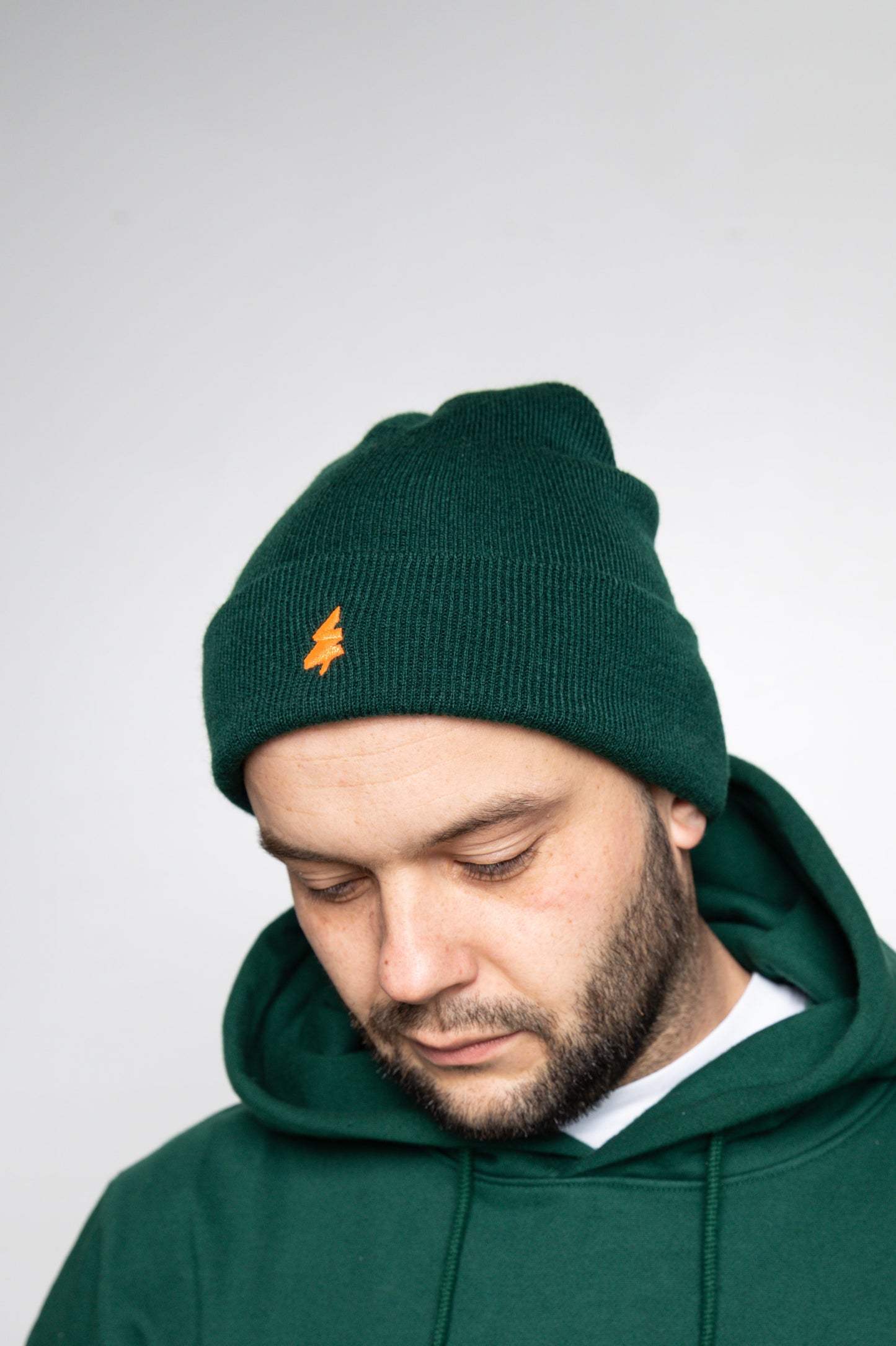 Mid Beanie green/ orange